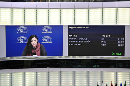 Plenartagung über den Digital Services Act im EU-Parlament in Straßburg