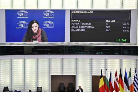 Plenartagung über den Digital Services Act im EU-Parlament in Straßburg