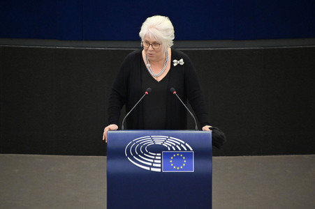 Plenartagung über den Digital Services Act im EU-Parlament in Straßburg