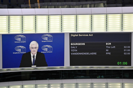 Plenartagung über den Digital Services Act im EU-Parlament in Straßburg