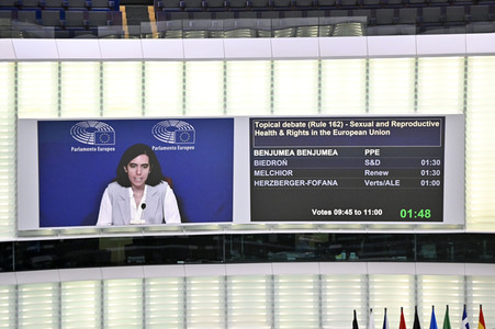 Plenartagung über sexuelle und reproduktive Gesundheit im EU-Parlament in Straßburg
