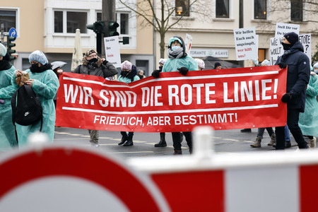 Coronademo in Düsseldorf