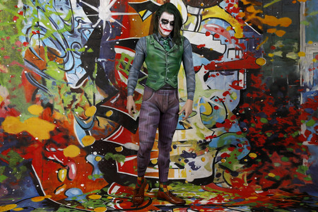 GEEK ART: Joker meets Riddler Bodypainting
