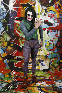 GEEK ART: Joker meets Riddler Bodypainting