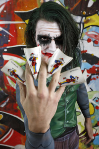 GEEK ART: Joker meets Riddler Bodypainting