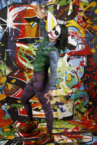 GEEK ART: Joker meets Riddler Bodypainting