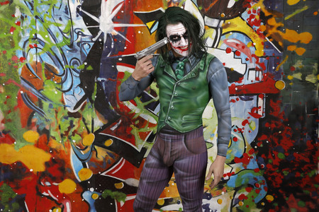GEEK ART: Joker meets Riddler Bodypainting