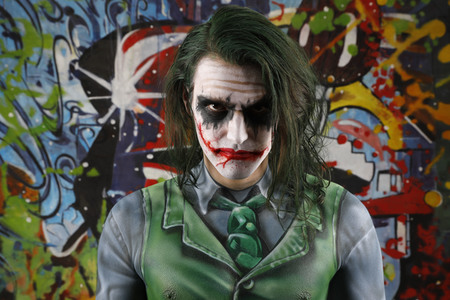 GEEK ART: Joker meets Riddler Bodypainting