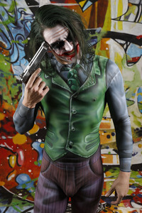 GEEK ART: Joker meets Riddler Bodypainting