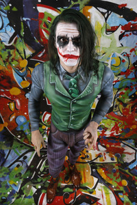 GEEK ART: Joker meets Riddler Bodypainting