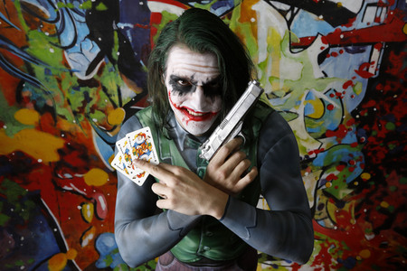GEEK ART: Joker meets Riddler Bodypainting