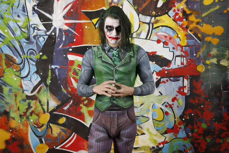 GEEK ART: Joker meets Riddler Bodypainting