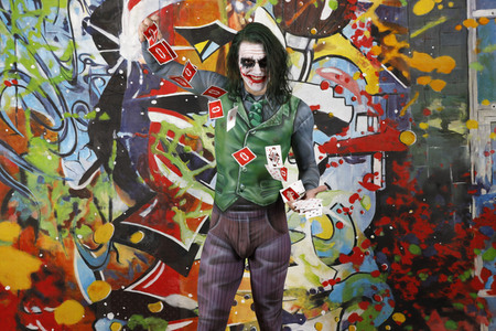 GEEK ART: Joker meets Riddler Bodypainting