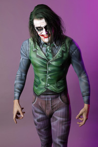 GEEK ART: Joker meets Riddler Bodypainting