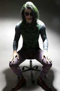 GEEK ART: Joker meets Riddler Bodypainting