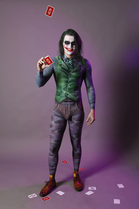 GEEK ART: Joker meets Riddler Bodypainting