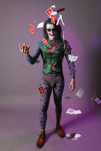 GEEK ART: Joker meets Riddler Bodypainting