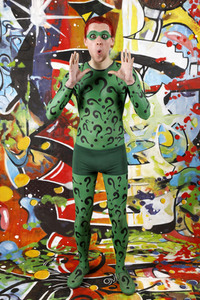 GEEK ART: Joker meets Riddler Bodypainting