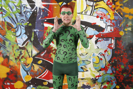 GEEK ART: Joker meets Riddler Bodypainting