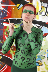 GEEK ART: Joker meets Riddler Bodypainting