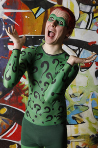 GEEK ART: Joker meets Riddler Bodypainting