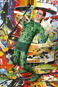 GEEK ART: Joker meets Riddler Bodypainting
