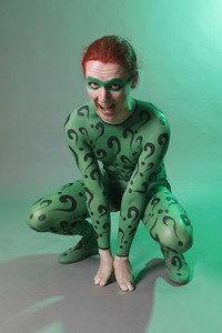 GEEK ART: Joker meets Riddler Bodypainting