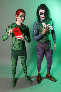 GEEK ART: Joker meets Riddler Bodypainting