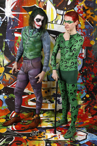 GEEK ART: Joker meets Riddler Bodypainting
