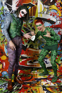 GEEK ART: Joker meets Riddler Bodypainting