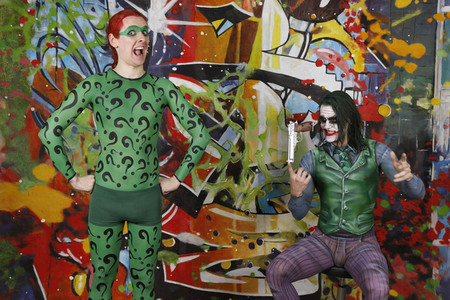 GEEK ART: Joker meets Riddler Bodypainting