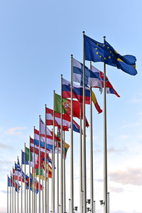 EU-Flaggen in Straßburg