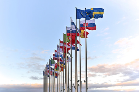 EU-Flaggen in Straßburg