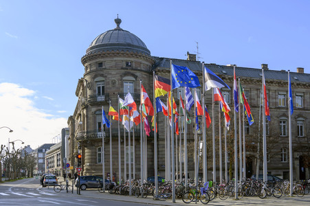 EU-Flaggen in Straßburg