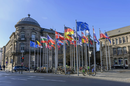 EU-Flaggen in Straßburg
