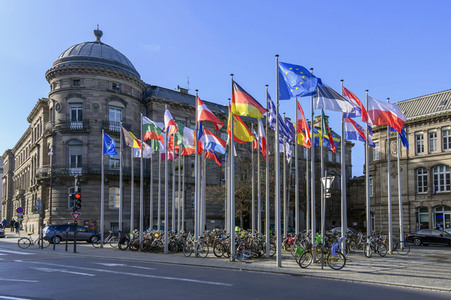 EU-Flaggen in Straßburg