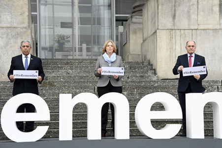 Pressestatements von Wolfgang Sobotka, Mickey Levy und Bärbel Bas in Berlin