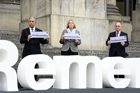 Pressestatements von Wolfgang Sobotka, Mickey Levy und Bärbel Bas in Berlin