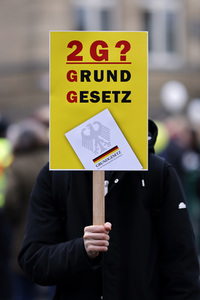 Coronademo in Düsseldorf