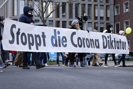 Coronademo in Düsseldorf