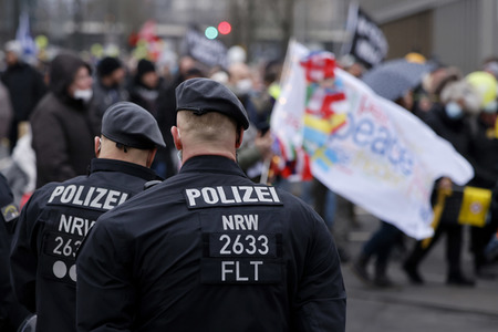 Coronademo in Düsseldorf