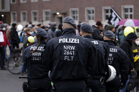 Coronademo in Düsseldorf