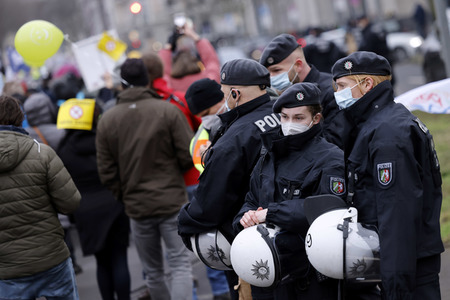Coronademo in Düsseldorf