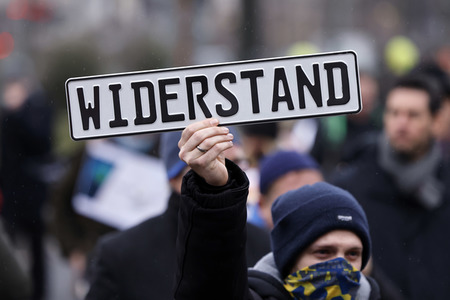 Coronademo in Düsseldorf