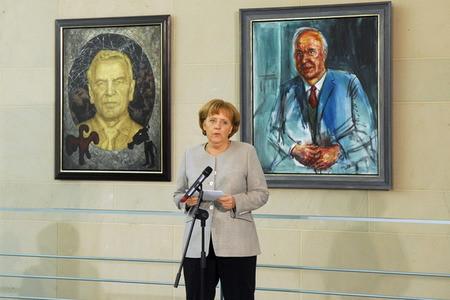 Angela Merkel am Girls' Day in Berlin
