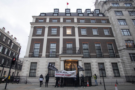Demonstration gegen Menschenrechtsverletzungen in China in London