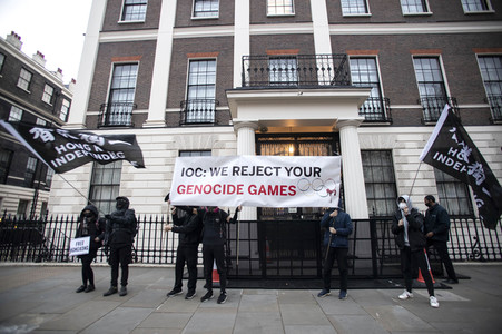 Demonstration gegen Menschenrechtsverletzungen in China in London
