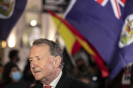 Demonstration gegen Menschenrechtsverletzungen in China in London