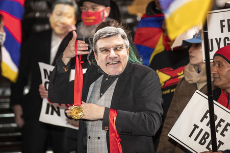 Demonstration gegen Menschenrechtsverletzungen in China in London