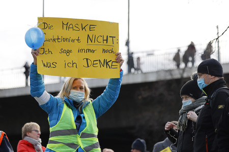 Coronademo in Düsseldorf